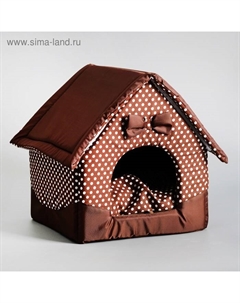 Домик "Нежность", 34 х 32 х 37 см, коричневый Пижон