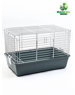 Клетка усиленная для кроликов, 60×36×40 см, серая Пижон