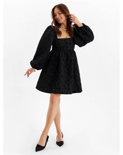 Платье с бантом мини женское, размер M, чёрное Mist