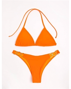 Купальник раздельный с топом сетка женский, размер 46, оранжевый Minaku