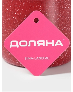 Турка «Мрамор рэд», 800 мл, d=10 см, антипригарное покрытие, индукция, красная Доляна