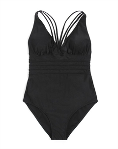 Купальник женский слитный с открытой спиной, размер 42, чёрный Minaku