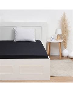 Простыня на резинке евро «», 200×200+25 см, тёмно-серая, тенсель Мерцана