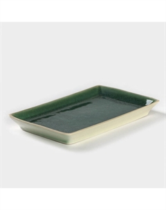 Блюдо для подачи Erboso reattivo, 12×20.5 см, фарфор, зелёное Хорекс