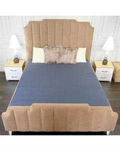 Трикотажная простыня на резинке 160х200х20см, цвет графит, кулирка, 115г/м 100% хлопок Nefertiti