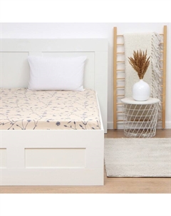 Простыня на резинке 1.5-спальная «» Flowers (вид 1), 160×200+25 см, поплин Этель