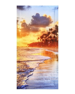 Часы-картина настенные, модульные «Пальмы на закате», 60×80 см Сюжет