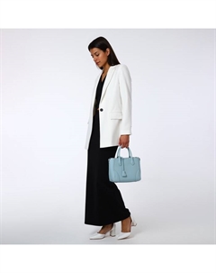 Сумка женская тоут на магните, 25×7×21 см, однотонная, голубая Textura