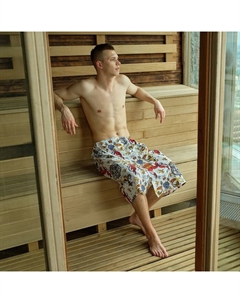 Полотенце банное "Настоящий мужчина" килт 75*144см, вафля 200г/м2, 100% хл Этель