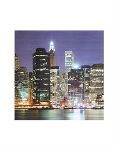 Часы-картина настенные, модульные «Огни большого города», бесшумные, 35×110 см, триптих Сюжет