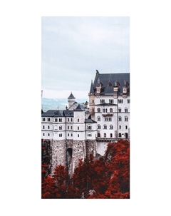 Часы-картина настенные, модульные «Белый замок», бесшумные, 60×80 см, триптих Сюжет