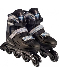 Роликовые коньки TE-286BKL (р. 38-41, черный) Tian-e