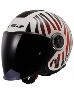 Мотошлем OF620 Classy Cool (M, белый/красный) Ls2