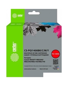Картридж CS-PGI1400BK-C-M-Y (аналог Canon PGI1400BK-C-M-Y) Cactus