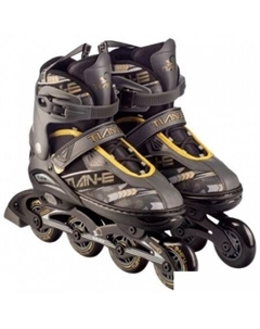 Роликовые коньки TE-781BKL (р. 39-42, черный) Tian-e