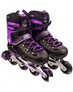 Роликовые коньки TE-761PRS (р. 31-34, черный/фиолетовый) Tian-e