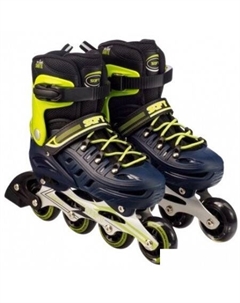 Роликовые коньки TE-761BLS (р. 31-34, черный/желтый) Tian-e