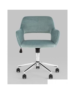 Офисное кресло Ross chrome velvet Olive 61 (велюр серо-зеленый) Stool group