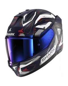 Мотошлем Skwal i3 Linik Mat (р. L, синий/белый/красный) Shark