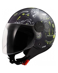 Мотошлем OF558 Sphere Lux II Maxca (L, черный глянцевый/желтый) Ls2