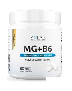 Магний + Витамин В6 (240 капсул) Solab