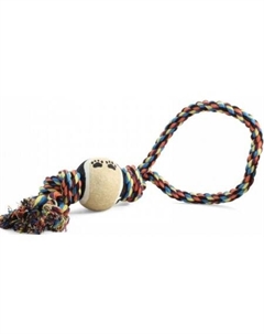 Игрушка для собак Веревка с петлей 2 узла и мяч 0141XJ 45 см Triol