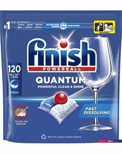 Таблетки для посудомоечной машины Powerball Quantum All in 1 (120 шт) Finish
