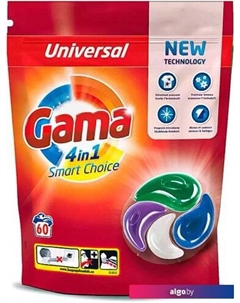 Капсулы для стирки 4 в 1 Smart Choice Colors&Darks 60 шт Gama