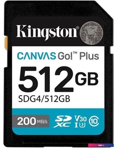 Карта памяти Canvas Go! Plus SDXC 512GB SDG4/512GB Kingston