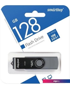 USB Flash Twist Dual 128GB (черный) Smartbuy