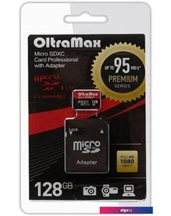 Карта памяти Premium Series microSDXC 128GB OM128GCSDXC10UHS-1-PRU3 (с адаптером) Oltramax
