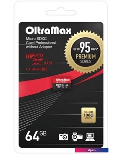 Карта памяти Premium Series microSDXC 64GB OM064GCSDXC10UHS-1-PRU3 W Oltramax