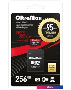 Карта памяти Premium Series microSDXC 256GB OM256GCSDXC10UHS-1-PRU3 (с адаптером) Oltramax