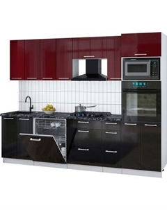 Кухонный гарнитур Интерлиния Мила Gloss 2.7-ПМ1