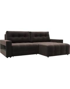 Диван угловой Лига Диванов Лига-053 НПБ угол универсальный с полками / 128939 Лига диванов