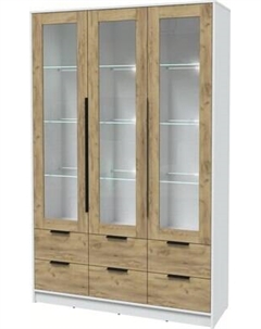 Шкаф с витриной Интерлиния Концепт КТ-ШВ3 с подсветкой