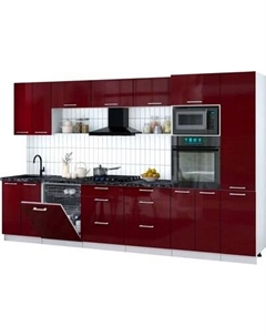 Кухонный гарнитур Интерлиния Мила Gloss 3.4-ПМ1