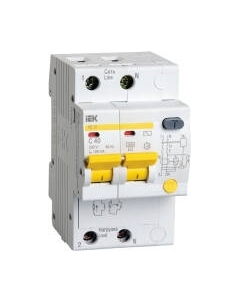 Дифференциальный автомат IEK АД12 2Р 40А 100мА / MAD10-2-040-C-100 Iek
