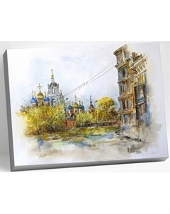 Картина по номерам Молли Дорофеев С.В. Москва, улица Варварка 40x50 / HR0267 Molli