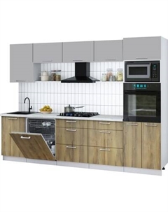 Кухонный гарнитур Интерлиния Мила Gloss 2.9-ПМ1