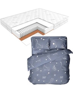 Матрас EOS Идеал 1а/2 160x200+Samsara Коты на синем фоне Евро 220-6 Eos