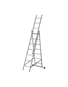 Лестница секционная FIT Трехсекционная алюминиевая / 65432 Fit