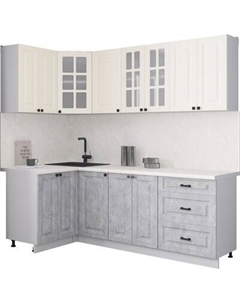 Кухонный гарнитур Интерлиния Мила Деко 1.2x2.2