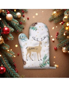 Рукавица-прихватка Доляна Олени / 9473773