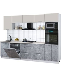 Кухонный гарнитур Интерлиния Мила Gloss 2.9-ПМ1