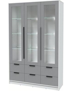 Шкаф с витриной Интерлиния Концепт КТ-ШВ3 с подсветкой