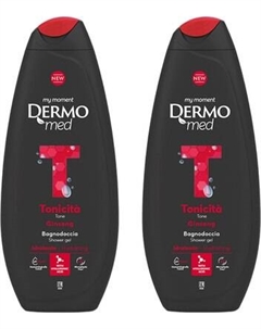 Набор гелей для душа Dermomed Tone для мужчин с женьшенем