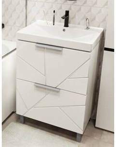 Тумба с умывальником Mixline Гранд 60 553025 + Luxe Fest 60 / FST60SLWB01