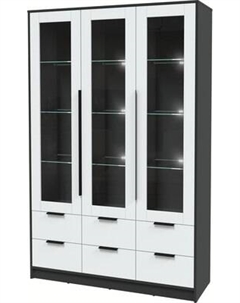 Шкаф с витриной Интерлиния Концепт КТ-ШВ3 с подсветкой