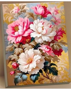 Картина по номерам Флюид Жостовская роспись 40x50 / HR0734